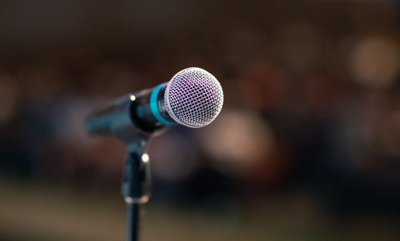 public speaking, mic, microphone