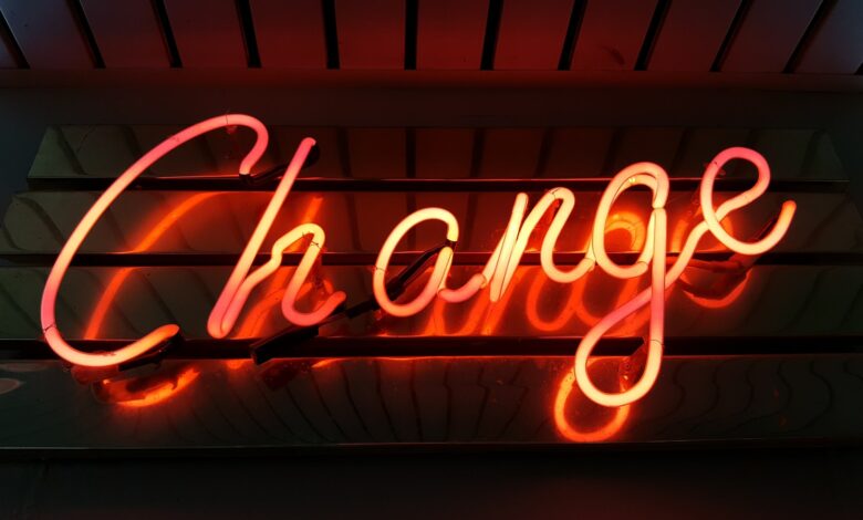 Change neon light signage