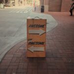 yellow Awesome-printed signage