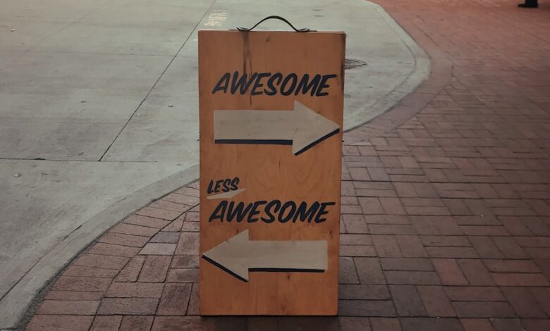 yellow Awesome-printed signage