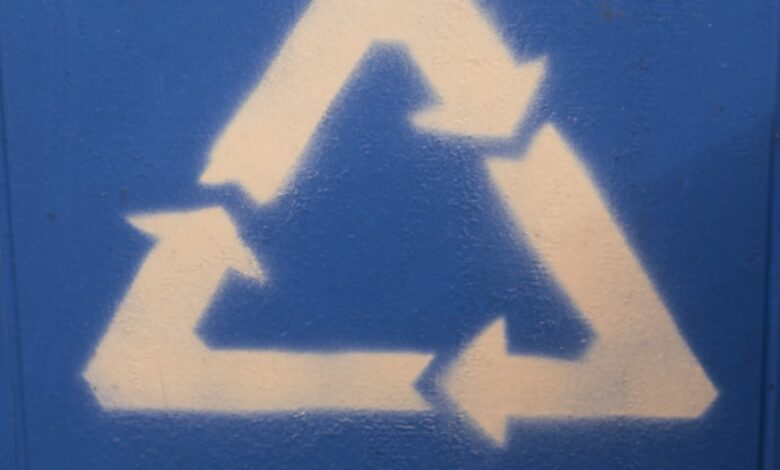 blue and white letter m